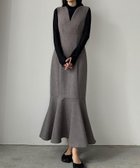 【ジュノア/JUNOAH】のLouere 深Vネックツイードマーメイドジャンパースカート ミックスブラウン|ID: prp329100004687402 ipo3291000000034455906