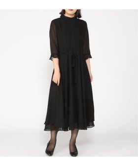 【プレフェリール/PREFERIR】のブラックフォーマルロールカラードレス 人気、トレンドファッション・服の通販 founy(ファニー) ファッション Fashion レディースファッション Fashion for Women ワンピース Dresses フォーマル・パーティードレス・結婚式用ドレス Elegant & Casual Dresses クラシカル Classical, Vintage-Inspired シアー Sheer, See-Through シンプル Simple, Minimal トレンド Trend, Trending Now フレア Flare, Flared プリーツ Pleats, Pleated モダン Modern, Contemporary エレガント 上品 Elegant |ID:prp329100004687411