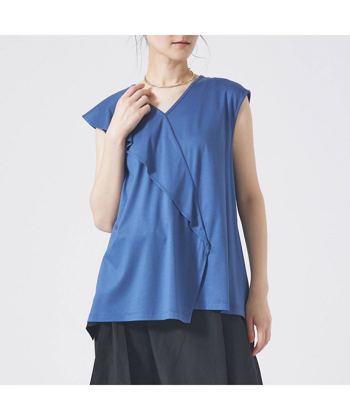 【カリテ/qualite】のアシメフレアカットソー インテリア・キッズ・メンズ・レディースファッション・服の通販 founy(ファニー) https://founy.com/ ファッション Fashion レディースファッション Fashion for Women トップス・カットソー Cut & Sew Tops カットソー・ベーシックTシャツ Cut-and-Sewn Tops / Stretch Tees & Basics カットソー Cut and Sewn Top ジャケット Jacket, Outerwear ドレープ Drape, Draping Fabric 夏 Summer |ID: prp329100004687412 ipo3291000000033848008