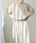 【ジェミール/gemeil】のボートネックウエストジップカットソー(IF-223) ベージュ|ID: prp329100004687426 ipo3291000000033848170