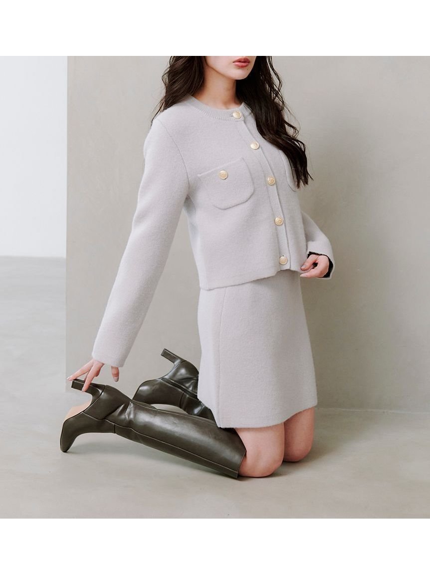 【スナイデル/SNIDEL】のフォックスニットジャケット インテリア・キッズ・メンズ・レディースファッション・服の通販 founy(ファニー) 　ファッション　Fashion　レディースファッション　Fashion for Women　アウター　Coat / Outerwear Collection　レディースジャケット・軽アウター　Jackets　イエロー　Yellow　エレガント 上品　Elegant　クラシカル　Classical, Vintage-Inspired　今季　This Season, Current Season　ジャケット　Jacket, Outerwear　ストレート　Straight, Straight Cut　スマート　Smart, Elegant　セットアップ　Set-Up, Coordinated Outfit　デニム　Denim, Jeans Material　トレンド　Trend, Trending Now　フォックス　Fox, Fox Fur　フロント　Front, Front Design　ポケット　Pocket, Pocket Detail　ミニスカート　Mini Skirt, Short Skirt　ラグジュアリー　Luxury, Elegant　おすすめ　Recommended / Our Picks　LGRY[005]|ID: prp329100004687428 ipo3291000000034367878