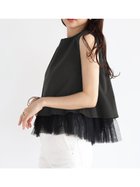 【ヴァン/Vin】のチュールドッキングノースリカットソー チャコールグレー|ID: prp329100004687434 ipo3291000000033848256