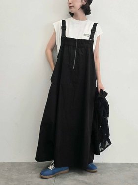 【サマンサモスモス/Samansa Mos2】のコットンナイロンハーフジップジャンパースカート 人気、トレンドファッション・服の通販 founy(ファニー) ファッション Fashion レディースファッション Fashion for Women スカート Skirts フロント Front, Front Design |ID:prp329100004687446