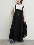 【サマンサモスモス/Samansa Mos2】のコットンナイロンハーフジップジャンパースカート 人気、トレンドファッション・服の通販 founy(ファニー) ファッション Fashion レディースファッション Fashion for Women スカート Skirts フロント Front, Front Design thumbnail ブラック|ID: prp329100004687446 ipo3291000000033848393