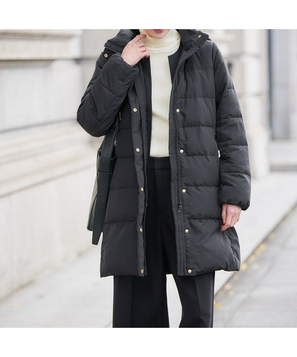 【アー ヴェー ヴェー/a.v.v】のフーデッドロングダウンコート インテリア・キッズ・メンズ・レディースファッション・服の通販 founy(ファニー) 　ファッション　Fashion　レディースファッション　Fashion for Women　アウター　Coat / Outerwear Collection　コート・ロングコート・ピーコート　Long Coats, Peacoats & More　ダウンジャケット・軽量ダウン　Warm & Lightweight Down Jackets　ダウン　Down, Puffer　人気　Popular, Best Seller　フェザー　Feather, Feather Detail　ベーシック　Basic, Essential　ポケット　Pocket, Pocket Detail　ロング　Long, Long-Length　ワーク　Workwear, Utility Style　再入荷　Restock / Back in Stock　エレガント 上品　Elegant　ビジネス 仕事 通勤　Business / Work / Commuting　ブラック|ID: prp329100004687532 ipo3291000000034632936