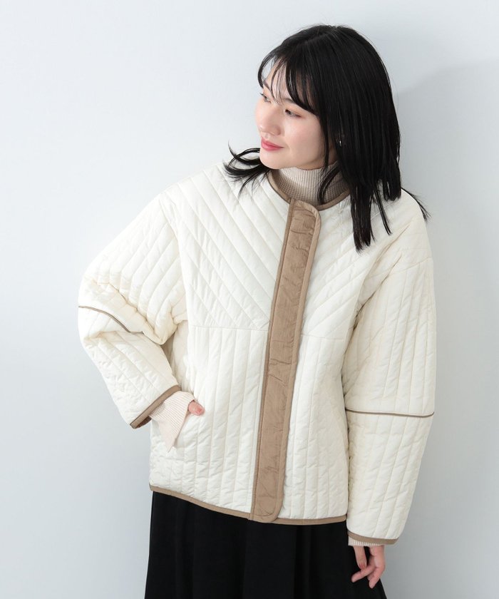 【ビームス ハート/BEAMS HEART】のパイピング キルティング ブルゾン 24AW インテリア・キッズ・メンズ・レディースファッション・服の通販 founy(ファニー) https://founy.com/ ファッション Fashion レディースファッション Fashion for Women アウター Coat / Outerwear Collection ブルゾンジャケット・スポーティアウター Blouson Jackets インナー Innerwear ウェーブ Wavy Pattern キルティング Quilted, Quilting 軽量 Lightweight, Ultra Light シンプル Simple, Minimal ジップ Zip, Zipper スウェット / スエット Sweatshirt, Sweatwear パイピング Piping, Trim Design フレア Flare, Flared フロント Front, Front Design ブルゾン Blouson, Bomber Jacket ポケット Pocket, Pocket Detail ワイド Wide, Wide Fit 2024年 2024 2024-2025秋冬・A/W Autumn/Winter 2024–25 AW24–25 |ID: prp329100004687604 ipo3291000000033849841