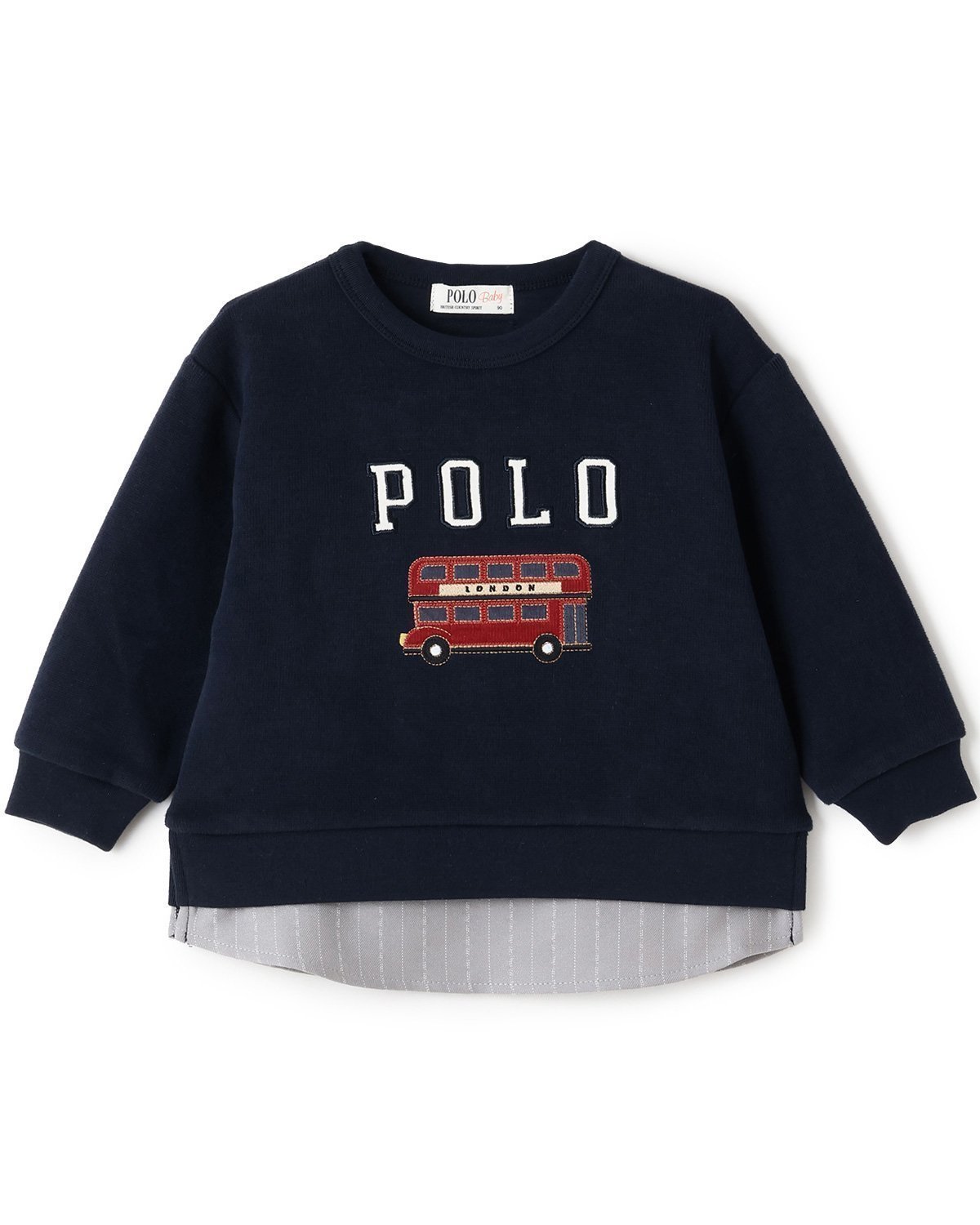 【ナルミヤ オンライン/NARUMIYA ONELINE / KIDS】の【POLO BCS】アップリケトレーナー インテリア・キッズ・メンズ・レディースファッション・服の通販 founy(ファニー) 　ファッション　Fashion　キッズファッション　Fashion for Kids　クラシカル　Classical, Vintage-Inspired　トレーナー　Sweatshirt, Trainer　フロント　Front, Front Design　ポケット　Pocket, Pocket Detail　紺|ID: prp329100004687705 ipo3291000000034087617