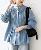 【シップス フォー ウィメン/SHIPS】の【WEB限定】SHIPS any 洗濯機可能 デニム シーム バンドカラー シャツ ブラウス ライトブルー|ID: prp329100004687726 ipo3291000000034852743