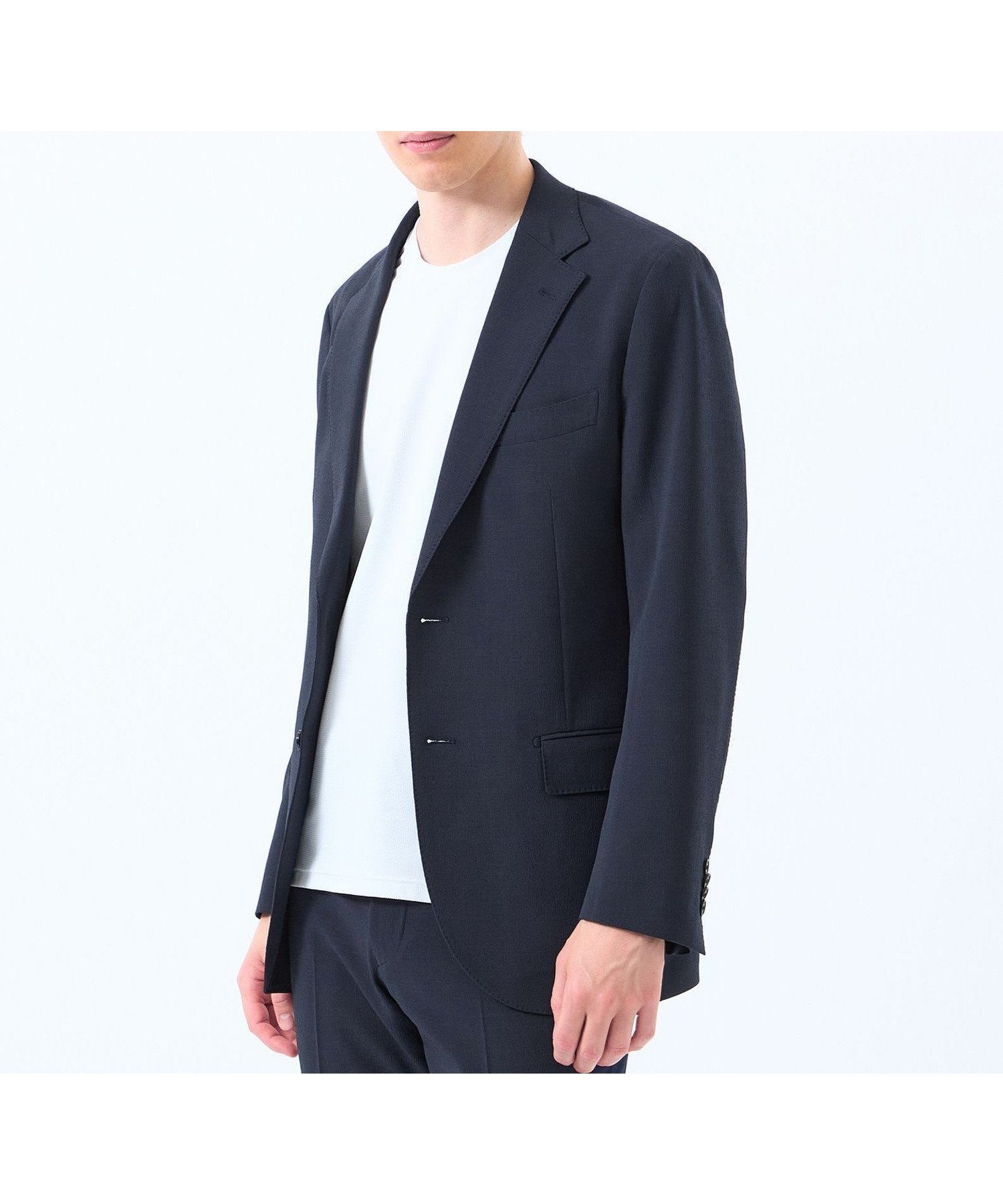 【マッキントッシュ フィロソフィー/MACKINTOSH PHILOSOPHY / MEN】のトロッター ジャケット#121 ストレッチワッシャー インテリア・キッズ・メンズ・レディースファッション・服の通販 founy(ファニー) 　ファッション　Fashion　メンズファッション　Fashion for Men　春　Spring　秋　Autumn　コレクション　Collection, Seasonal Line　吸水　Absorbent, Quick-Dry　ジャケット　Jacket, Outerwear　ストレッチ　Stretch, Stretchy Fabric　セットアップ　Set-Up, Coordinated Outfit　フラップ　Flap, Flap Pocket　ポケット　Pocket, Pocket Detail　メランジ　Melange, Mixed Yarn　おすすめ　Recommended / Our Picks　夏　Summer　ネイビー|ID: prp329100004687818 ipo3291000000033851781