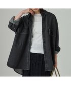 【バビロン/BABYLONE / KIDS】のデニムビッグシャツ 人気、トレンドファッション・服の通販 founy(ファニー) ファッション Fashion キッズファッション Fashion for Kids ショルダー Shoulder, Shoulder Strap ジャケット Jacket, Outerwear スリット Slit, Slit Detail チュニック Tunic, Long Top デニム Denim, Jeans Material バランス Balance, Style Balance ビッグ Big, Oversized 再入荷 Restock / Back in Stock thumbnail ブラック19|ID: prp329100004687824 ipo3291000000034125678