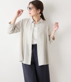 【ニューヨーカー/NEWYORKER】のスパンビエラ 7分袖タックシャツ 人気、トレンドファッション・服の通販 founy(ファニー) ファッション Fashion レディースファッション Fashion for Women トップス・カットソー Cut & Sew Tops シャツ・ブラウス・オフィスカジュアル Elegant Blouses & Button-Ups 秋 Autumn ロング Long, Long-Length A/W・秋冬 Autumn/Winter エレガント 上品 Elegant thumbnail ライトグレー|ID: prp329100004687878 ipo3291000000033852272