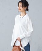 【シップス フォー ウィメン/SHIPS】のロング リブ スリーブ カットソー ボーダー / ソリッド オフホワイト|ID: prp329100004688343 ipo3291000000033976469