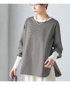 【シップス フォー ウィメン/SHIPS】のロング リブ スリーブ カットソー ボーダー / ソリッド カーキ|ID: prp329100004688343 ipo3291000000033976478