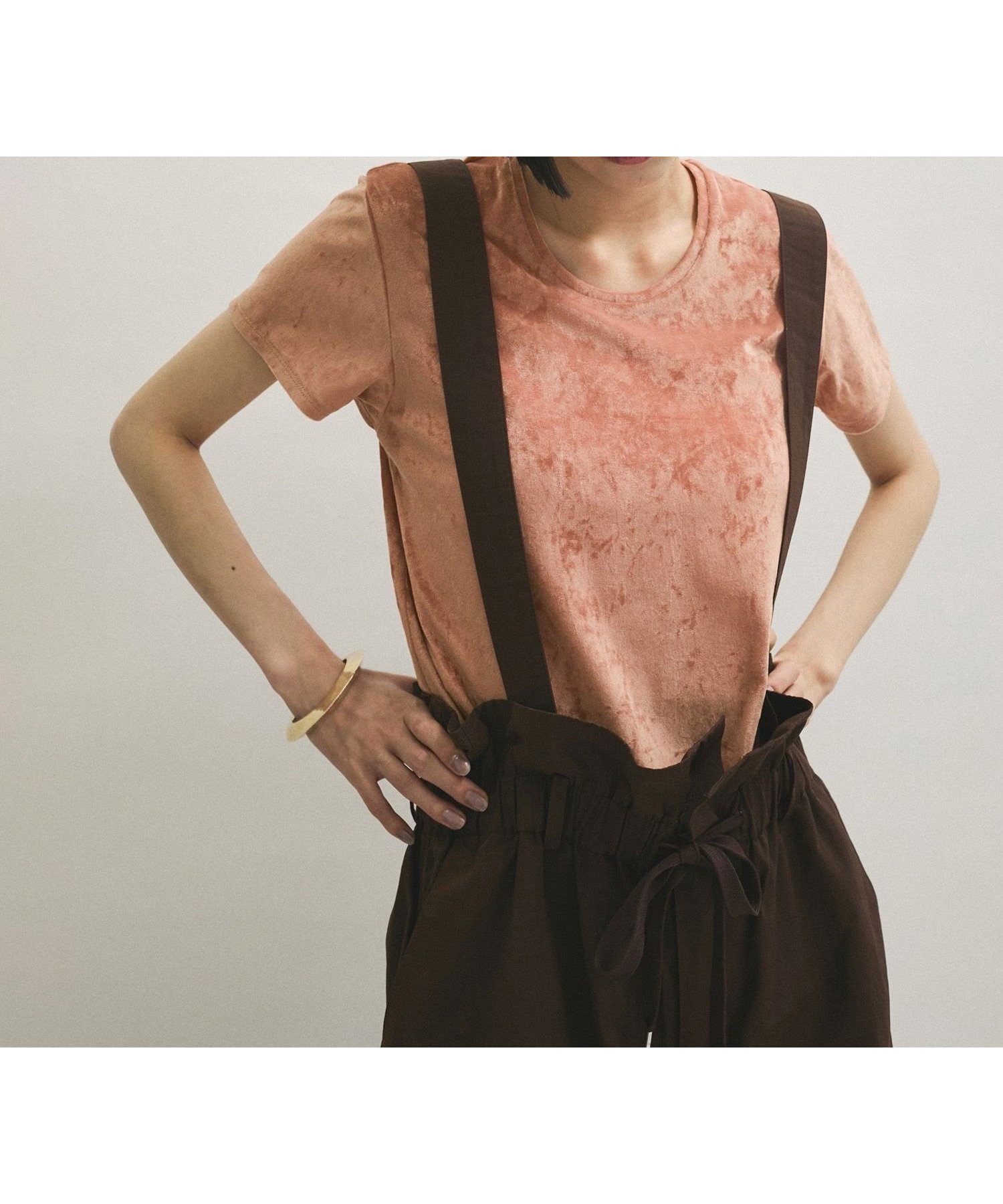 【アダム エ ロペ/ADAM ET ROPE'】のクラッシュベロアTシャツ インテリア・キッズ・メンズ・レディースファッション・服の通販 founy(ファニー) 　ファッション　Fashion　レディースファッション　Fashion for Women　トップス・カットソー　Cut & Sew Tops　シャツ・ブラウス・オフィスカジュアル　Elegant Blouses & Button-Ups　ロングTシャツ・Tシャツ　Longline T-Shirts & Tees　ベロアトップス　Velour Tops / Velvet-Look Items　アクセサリー　Fashion Accessories　春　Spring　洗える　Machine Washable　クラッシュ　Distressed, Crashed Style　コンパクト　Compact, Small Size　シンプル　Simple, Minimal　ストレッチ　Stretch, Stretchy Fabric　スリーブ　Sleeve, Long Sleeve / Short Sleeve　ドレープ　Drape, Draping Fabric　ハーフ　Half, Half-Length　ベロア　Velour, Soft Velvet　ボトム　Bottoms, Lower Wear　A/W・秋冬　Autumn/Winter　S/S・春夏　SS, Spring/Summer, Warm Season　夏　Summer　エレガント 上品　Elegant　2025年　2025　2025春夏・S/S　Spring/Summer 2025 SS25　ピンク(63)|ID: prp329100004688402 ipo3291000000033857947