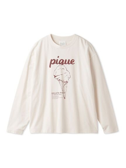 【ジェラート ピケ/gelato pique】の【UNISEX】ワンポイントロンT インテリア・キッズ・メンズ・レディースファッション・服の通販 founy(ファニー) 　ファッション　Fashion　レディースファッション　Fashion for Women　トップス・カットソー　Cut & Sew Tops　ロングTシャツ・Tシャツ　Longline T-Shirts & Tees　ユニセックス　Unisex, Genderless　お家時間・ステイホーム　Stay Home / At Home　なめらか　Smooth, Silky Texture　カットソー　Cut and Sewn Top　スマート　Smart, Elegant　プリント　Print, Printed Pattern　ロング　Long, Long-Length　ワンポイント　One Point, Statement Accent　人気　Popular, Best Seller　IVR[003]|ID: prp329100004688418 ipo3291000000033986708
