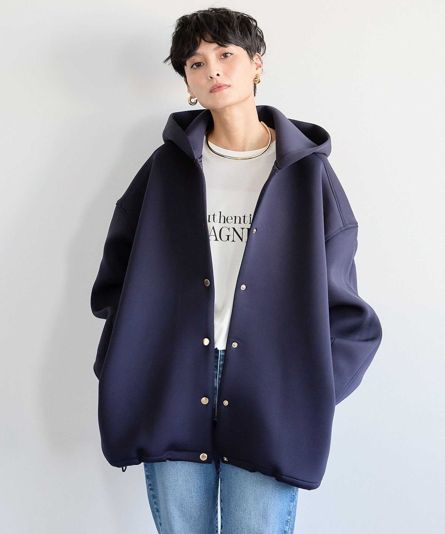 【バンヤードストーム/BARNYARDSTORM】のダンボールフーディーブルゾン【新色追加 / WEB限定】 インテリア・キッズ・メンズ・レディースファッション・服の通販 founy(ファニー)  ファッション Fashion レディースファッション Fashion for Women アウター Coat / Outerwear Collection ブルゾンジャケット・スポーティアウター Blouson Jackets テーパード Tapered, Tapered Pants デニム Denim, Jeans Material ドローストリング Drawstring, Pull Cord フォルム Silhouette, Form ブルゾン Blouson, Bomber Jacket 春 Spring ネイビー88|ID: prp329100004688452 ipo3291000000034368351