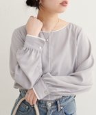 【ナチュラルクチュール/natural couture】の【WEB限定】バイカラー長袖ブラウス サックスブルー|ID: prp329100004688456 ipo3291000000034003380