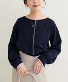 【ナチュラルクチュール/natural couture】の【WEB限定】バイカラー長袖ブラウス ネイビー|ID: prp329100004688456 ipo3291000000034003382