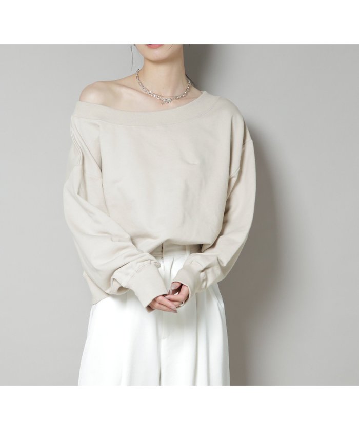 【ナノ ユニバース/nano universe】のワイドボートネックスウェットトップス インテリア・キッズ・メンズ・レディースファッション・服の通販 founy(ファニー) https://founy.com/ ファッション Fashion レディースファッション Fashion for Women トップス・カットソー Cut & Sew Tops レディースパーカー・カジュアルフーディー Casual Hoodies & Sweatshirts スウェット・クルーネックトップス Sweatshirts & Crewnecks / Relaxed Fit Sweat Tops シンプル Simple, Minimal スウェット / スエット Sweatshirt, Sweatwear デコルテ Décolleté, Neckline バランス Balance, Style Balance ベーシック Basic, Essential ロング Long, Long-Length ワイド Wide, Wide Fit エレガント 上品 Elegant 2025年 2025 2025-2026秋冬・A/W Autumn/Winter 2025–26 AW25–26 |ID: prp329100004688466 ipo3291000000034465855