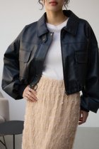 【アズール バイ マウジー/AZUL by moussy】のフェイクレザーショートブルゾン 人気、トレンドファッション・服の通販 founy(ファニー) ファッション Fashion レディースファッション Fashion for Women アウター Coat / Outerwear Collection ブルゾンジャケット・スポーティアウター Blouson Jackets ショート Short, Short Length トレンド Trend, Trending Now フェイクレザー Faux Leather, PU Leather フォルム Silhouette, Form ブルゾン Blouson, Bomber Jacket ボトム Bottoms, Lower Wear ポケット Pocket, Pocket Detail 今季 This Season, Current Season thumbnail BLK|ID: prp329100004688505 ipo3291000000033859882