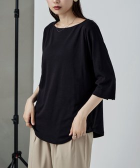 【ビーフラット/bflat】のボートネック七分袖Tシャツ 人気、トレンドファッション・服の通販 founy(ファニー) ファッション Fashion レディースファッション Fashion for Women トップス・カットソー Cut & Sew Tops シャツ・ブラウス・オフィスカジュアル Elegant Blouses & Button-Ups ロングTシャツ・Tシャツ Longline T-Shirts & Tees おすすめ Recommended / Our Picks インナー Innerwear カットソー Cut and Sewn Top カーディガン Cardigan, Knitwear ジャケット Jacket, Outerwear デコルテ Décolleté, Neckline 定番 Standard, Basic Item |ID:prp329100004688521