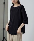 【ビーフラット/bflat】のボートネック七分袖Tシャツ 人気、トレンドファッション・服の通販 founy(ファニー) ファッション Fashion レディースファッション Fashion for Women トップス・カットソー Cut & Sew Tops シャツ・ブラウス・オフィスカジュアル Elegant Blouses & Button-Ups ロングTシャツ・Tシャツ Longline T-Shirts & Tees おすすめ Recommended / Our Picks インナー Innerwear カットソー Cut and Sewn Top カーディガン Cardigan, Knitwear ジャケット Jacket, Outerwear デコルテ Décolleté, Neckline 定番 Standard, Basic Item thumbnail ブラック|ID: prp329100004688521 ipo3291000000033860131