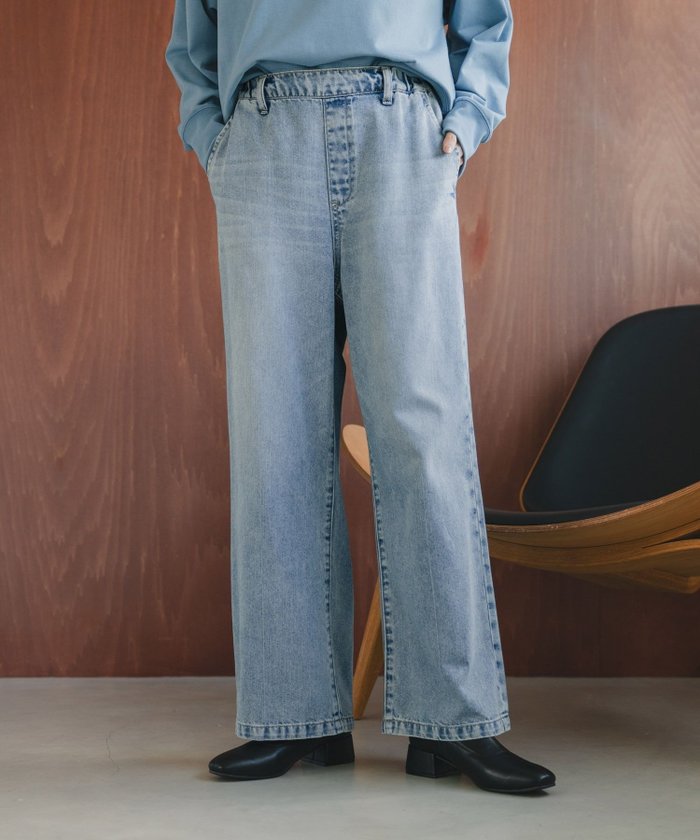 【グローバルワーク/GLOBAL WORK】のGOODデニムイージーパンツ/498394 インテリア・キッズ・メンズ・レディースファッション・服の通販 founy(ファニー) https://founy.com/ ファッション Fashion レディースファッション Fashion for Women パンツ Pants & Trousers ジャケット Jacket, Outerwear デニム Denim, Jeans Material トレンド Trend, Trending Now 定番 Standard, Basic Item 楽ちん Easy Fit, Comfortable |ID: prp329100004688572 ipo3291000000033860622
