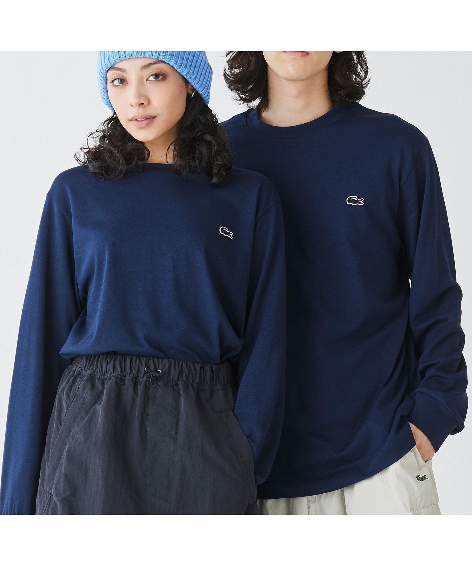 【ラコステ/LACOSTE】のベーシックロングスリーブTシャツ / 長袖Tシャツ インテリア・キッズ・メンズ・レディースファッション・服の通販 founy(ファニー) 　ファッション　Fashion　レディースファッション　Fashion for Women　トップス・カットソー　Cut & Sew Tops　シャツ・ブラウス・オフィスカジュアル　Elegant Blouses & Button-Ups　ロングTシャツ・Tシャツ　Longline T-Shirts & Tees　なめらか　Smooth, Silky Texture　スリット　Slit, Slit Detail　スリーブ　Sleeve, Long Sleeve / Short Sleeve　ベーシック　Basic, Essential　ロング　Long, Long-Length　人気　Popular, Best Seller　定番　Standard, Basic Item　長袖　Long Sleeve, Full Sleeve　ネイビー|ID: prp329100004688586 ipo3291000000034233904
