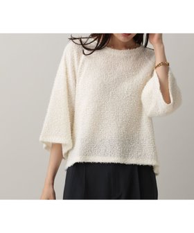 【グローバルワーク/GLOBAL WORK】のMATINEE LINE/フラッフィフレアスリーブ5分袖プルオーバー/583878 人気、トレンドファッション・服の通販 founy(ファニー) ファッション Fashion レディースファッション Fashion for Women トップス・カットソー Cut & Sew Tops カジュアルプルオーバー・ニットトップス Pullovers & Knit Tops / Casual Pullovers カットソー Cut and Sewn Top ストレッチ Stretch, Stretchy Fabric バランス Balance, Style Balance フェザー Feather, Feather Detail |ID:prp329100004688609