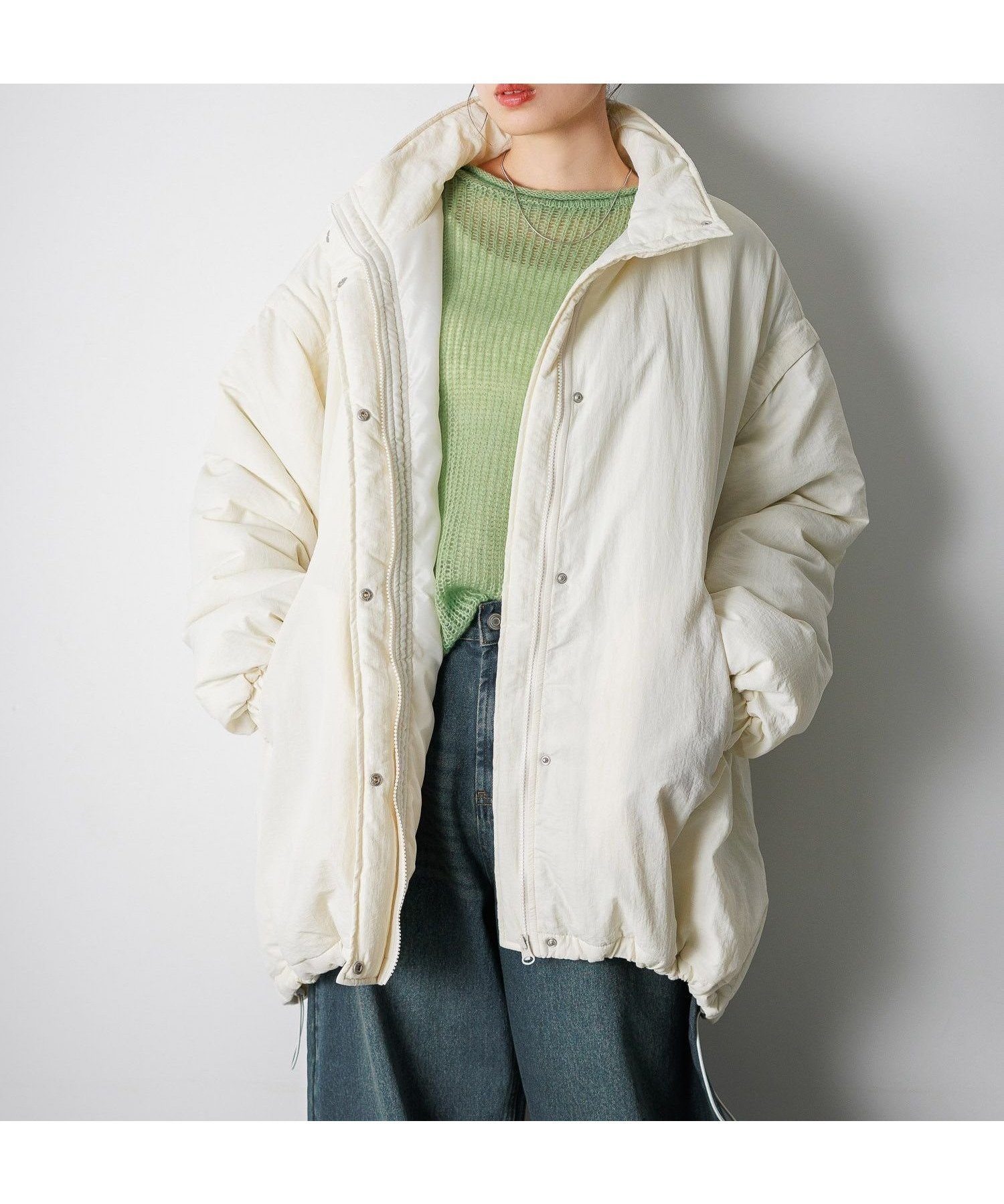 【ラコレ/LAKOLE】の2WAYモンスターコート 人気、トレンドファッション・服の通販 founy(ファニー) 　ファッション　Fashion　レディースファッション　Fashion for Women　アウター　Coat / Outerwear Collection　コート・ロングコート・ピーコート　Long Coats, Peacoats & More　おすすめ　Recommended / Our Picks　スタンド　Stand Collar, Upright Stand　ドローコード　Drawcord, Drawstring Cord　ベスト　Vest, Waistcoat　 other-1|ID: prp329100004688634 ipo3291000000033861121