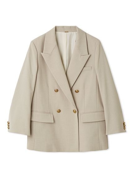 【ミラオーウェン/Mila Owen】の金釦ダブルブレストブレザー インテリア・キッズ・メンズ・レディースファッション・服の通販 founy(ファニー) 　雑誌掲載アイテム　Magazine Picks & Fashion Features　ファッション雑誌　Fashion Magazines　クラッシィ　CLASSY.　ファッション　Fashion　レディースファッション　Fashion for Women　エレガント 上品　Elegant　秋　Autumn　コンパクト　Compact, Small Size　11月号　November Issue　ストライプ　Stripe, Striped Pattern　スマート　Smart, Elegant　雑誌　Magazine, Fashion Magazine　トレンド　Trend, Trending Now　定番　Standard, Basic Item　フラップ　Flap, Flap Pocket　ポケット　Pocket, Pocket Detail　ミドル　Middle Length, Mid Height　GBEG[034]|ID: prp329100004688664 ipo3291000000034465738