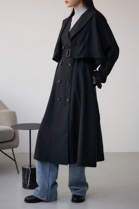【アズール バイ マウジー/AZUL by moussy】のマルチWAYトレンチコート 人気、トレンドファッション・服の通販 founy(ファニー) ファッション Fashion レディースファッション Fashion for Women アウター Coat / Outerwear Collection コート・ロングコート・ピーコート Long Coats, Peacoats & More トレンチコート / 春秋の定番アウター Trench Coats デニム Denim, Jeans Material フレア Flare, Flared ベーシック Basic, Essential |ID:prp329100004688696