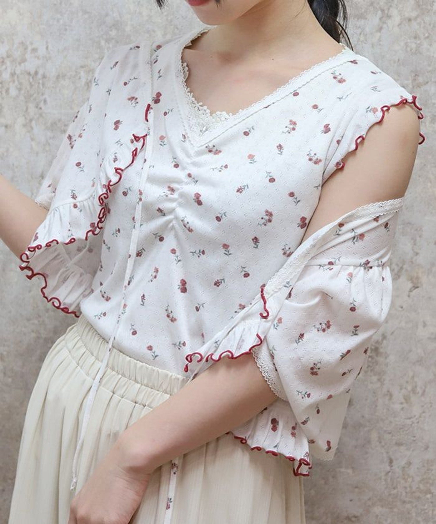 【アクシーズファム/axes femme】のインナー*フリルボレロセット インテリア・キッズ・メンズ・レディースファッション・服の通販 founy(ファニー) 　ファッション　Fashion　レディースファッション　Fashion for Women　アウター　Coat / Outerwear Collection　ボレロ・ショート丈ジャケット / ドレス羽織りに　Boleros & Short Jackets　2025年　2025　2025春夏・S/S　Spring/Summer 2025 SS25　おすすめ　Recommended / Our Picks　アンサンブル　Ensemble Set　インナー　Innerwear　ショート　Short, Short Length　ストレッチ　Stretch, Stretchy Fabric　タンク　Tank Top, Sleeveless Top　パターン　Pattern, Design Print　パール　Pearl, Pearl Accent　フェミニン　Feminine, Girly　フリル　Frill, Ruffle　フレア　Flare, Flared　フロント　Front, Front Design　ボレロ　Bolero, Short Cardigan　メッシュ　Mesh, Net Fabric　リボン　Ribbon, Bow　レース　Lace, Lace Fabric　ロング　Long, Long-Length　夏　Summer　赤|ID: prp329100004688740 ipo3291000000033861870