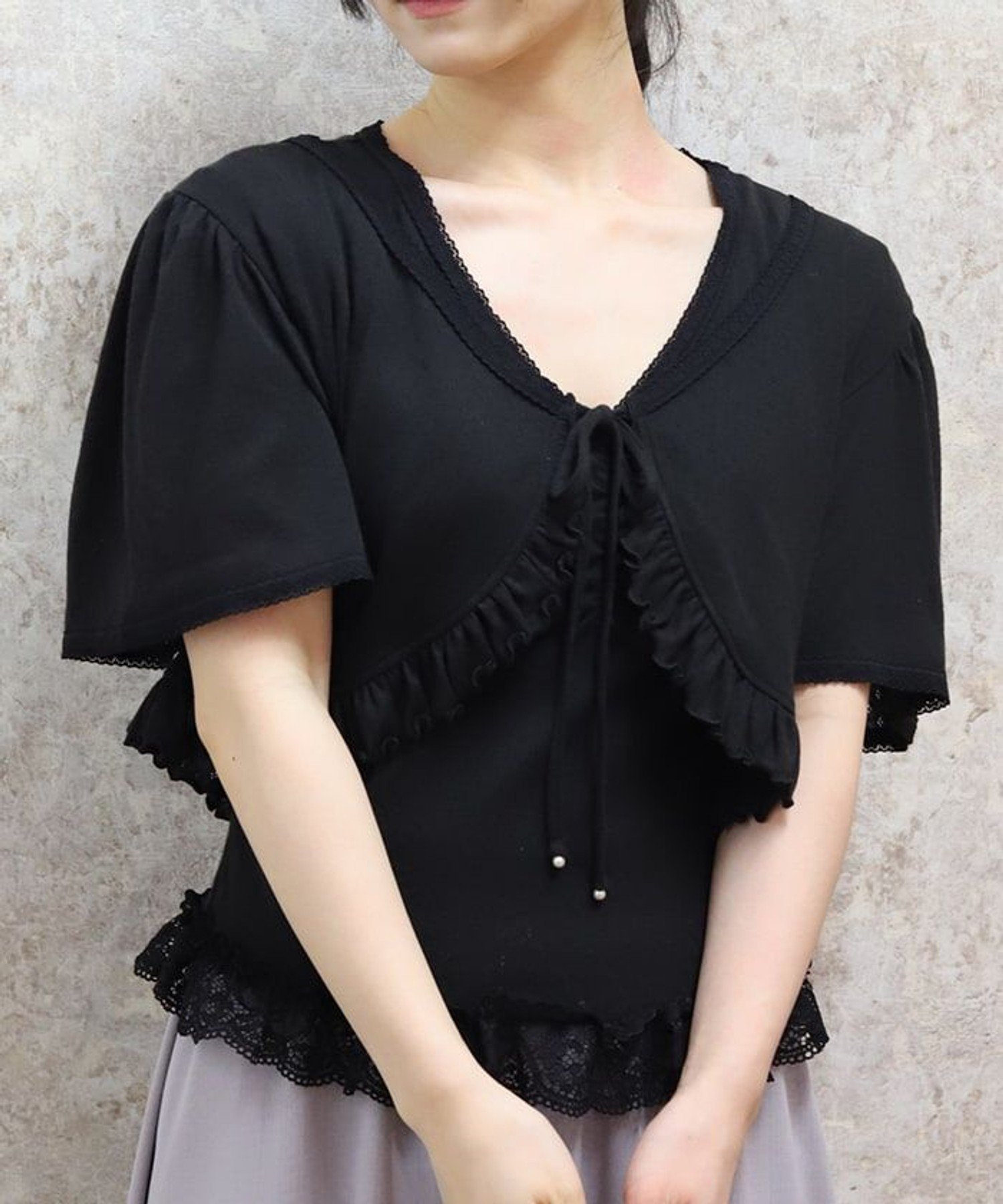 【アクシーズファム/axes femme】のインナー*フリルボレロセット インテリア・キッズ・メンズ・レディースファッション・服の通販 founy(ファニー) 　ファッション　Fashion　レディースファッション　Fashion for Women　アウター　Coat / Outerwear Collection　ボレロ・ショート丈ジャケット / ドレス羽織りに　Boleros & Short Jackets　2025年　2025　2025春夏・S/S　Spring/Summer 2025 SS25　おすすめ　Recommended / Our Picks　アンサンブル　Ensemble Set　インナー　Innerwear　ショート　Short, Short Length　ストレッチ　Stretch, Stretchy Fabric　タンク　Tank Top, Sleeveless Top　パターン　Pattern, Design Print　パール　Pearl, Pearl Accent　フェミニン　Feminine, Girly　フリル　Frill, Ruffle　フレア　Flare, Flared　フロント　Front, Front Design　ボレロ　Bolero, Short Cardigan　メッシュ　Mesh, Net Fabric　リボン　Ribbon, Bow　レース　Lace, Lace Fabric　ロング　Long, Long-Length　夏　Summer　黒|ID: prp329100004688740 ipo3291000000033861871
