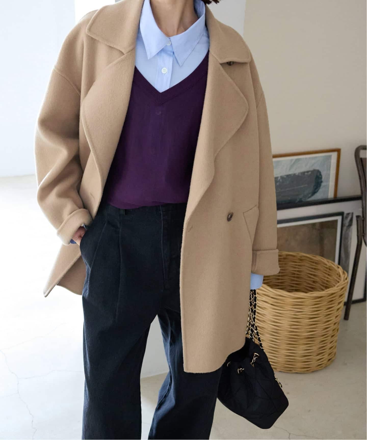 【スローブ イエナ/SLOBE IENA】のsouple wool ダブルフェイスミドルコート インテリア・キッズ・メンズ・レディースファッション・服の通販 founy(ファニー) 　ファッション　Fashion　レディースファッション　Fashion for Women　アウター　Coat / Outerwear Collection　コート・ロングコート・ピーコート　Long Coats, Peacoats & More　2025年　2025　2025-2026秋冬・A/W　Autumn/Winter 2025–26 AW25–26　ミドル　Middle Length, Mid Height　人気　Popular, Best Seller　日本製　Made In Japan　キャメル|ID: prp329100004688746 ipo3291000000033892465