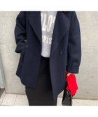 【スローブ イエナ/SLOBE IENA】のsouple wool ダブルフェイスミドルコート ネイビー|ID:prp329100004688746