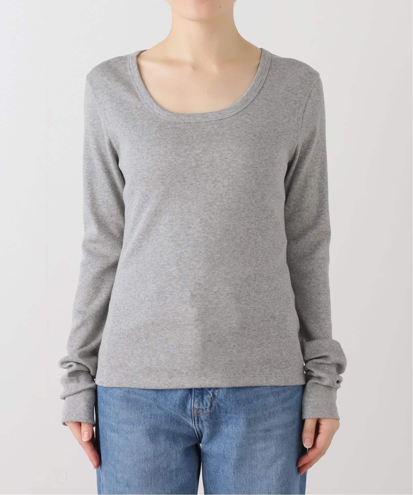 【スローブ イエナ/SLOBE IENA】の《WEB・一部店舗限定カラー有り/追加2》SAWAHOCO パーフェクトカットソー インテリア・キッズ・メンズ・レディースファッション・服の通販 founy(ファニー) 　ファッション　Fashion　レディースファッション　Fashion for Women　トップス・カットソー　Cut & Sew Tops　カットソー・ベーシックTシャツ　Cut-and-Sewn Tops / Stretch Tees & Basics　インナー　Innerwear　カッティング　Cutting Detail　ジャケット　Jacket, Outerwear　スクエア　Square, Square Shape　デコルテ　Décolleté, Neckline　エレガント 上品　Elegant　2025年　2025　2025春夏・S/S　Spring/Summer 2025 SS25　グレーA|ID: prp329100004688757 ipo3291000000033960908