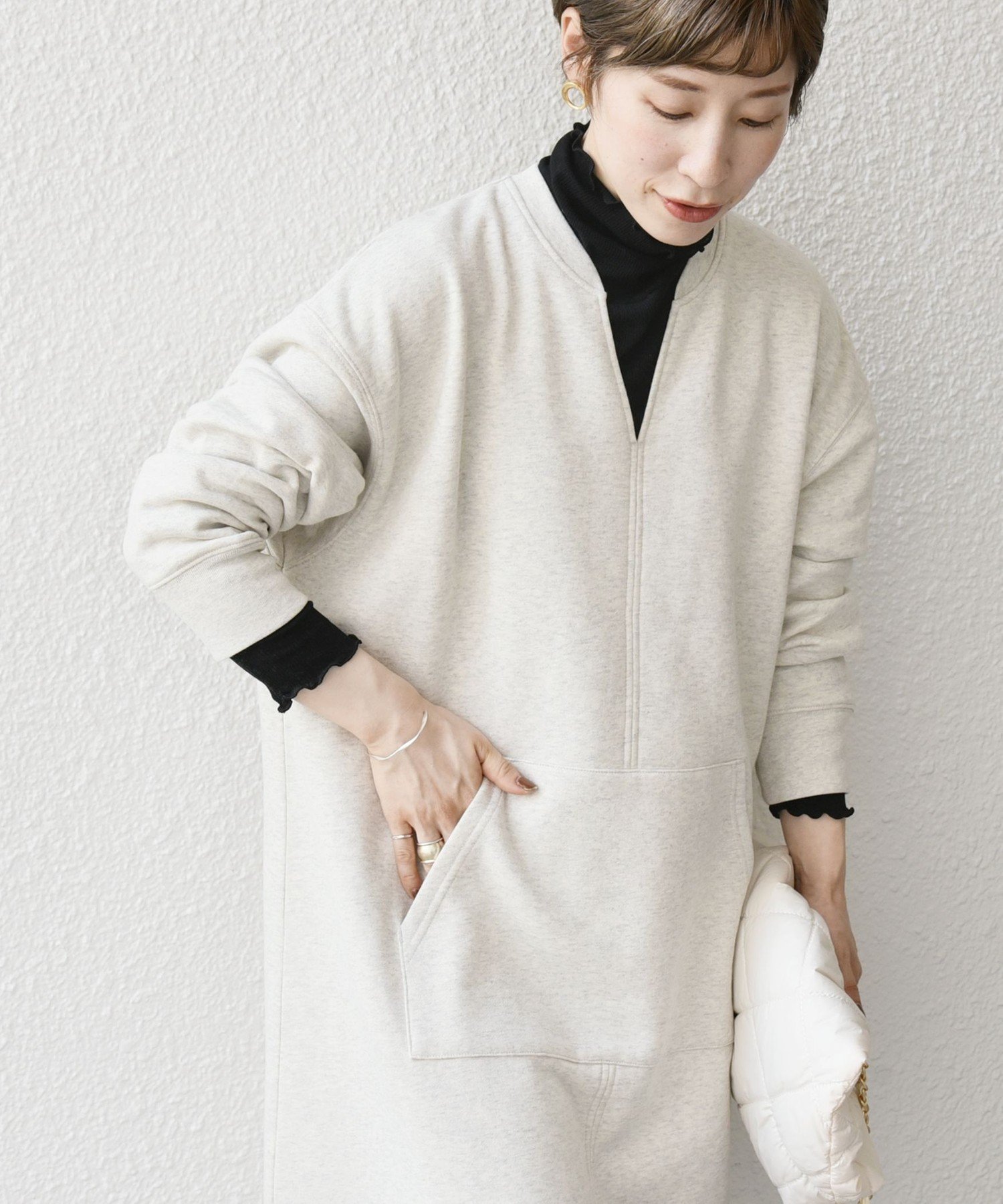 【シップス フォー ウィメン/SHIPS】の【WEB限定】SHIPS any USA コットン 裏起毛 ポケット スウェット ワンピース インテリア・キッズ・メンズ・レディースファッション・服の通販 founy(ファニー) ファッション Fashion レディースファッション Fashion for Women ワンピース Dresses インナー Innerwear 洗える Machine Washable スウェット / スエット Sweatshirt, Sweatwear タートルネック Turtleneck, High Neck フロント Front, Front Design ポケット Pocket, Pocket Detail ラウンド Round, Round Neck おすすめ Recommended / Our Picks 2025年 2025 2025-2026秋冬・A/W Autumn/Winter 2025–26 AW25–26 ナチュラル|ID: prp329100004688759 ipo3291000000034414435