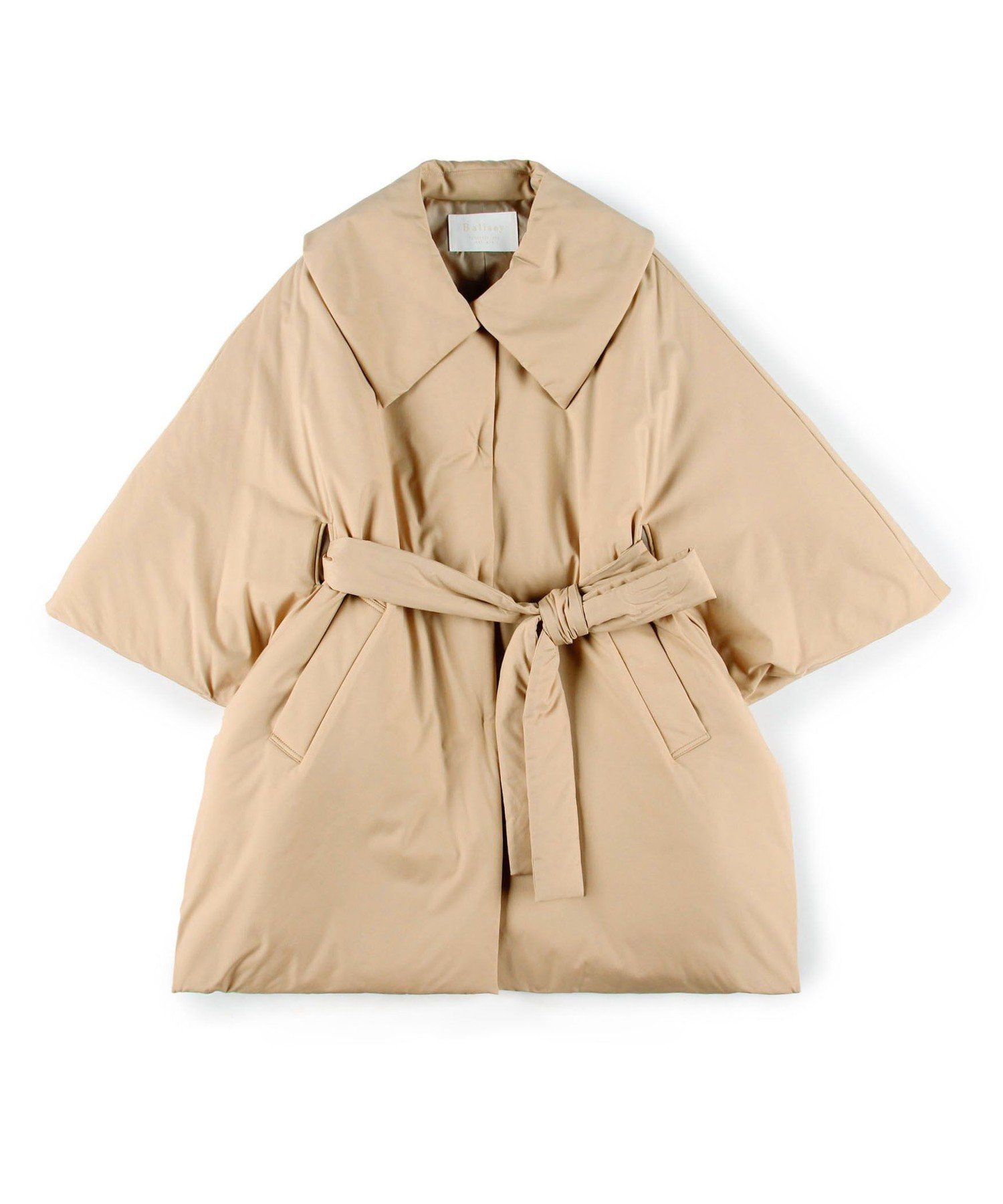 【トゥモローランド/TOMORROWLAND】のパデットツイル ベルテッドポンチョ インテリア・キッズ・メンズ・レディースファッション・服の通販 founy(ファニー) 　ファッション　Fashion　レディースファッション　Fashion for Women　アウター　Coat / Outerwear Collection　ポンチョ・ケープコート　Ponchos & Capes　アクリル　Acrylic Material　コーティング　Coating, Coated Finish　ジャケット　Jacket, Outerwear　ツイル　Twist, Twisted Detail　ポンチョ　Poncho, Cape Style　エレガント 上品　Elegant　43 ベージュ|ID: prp329100004688766 ipo3291000000034529092