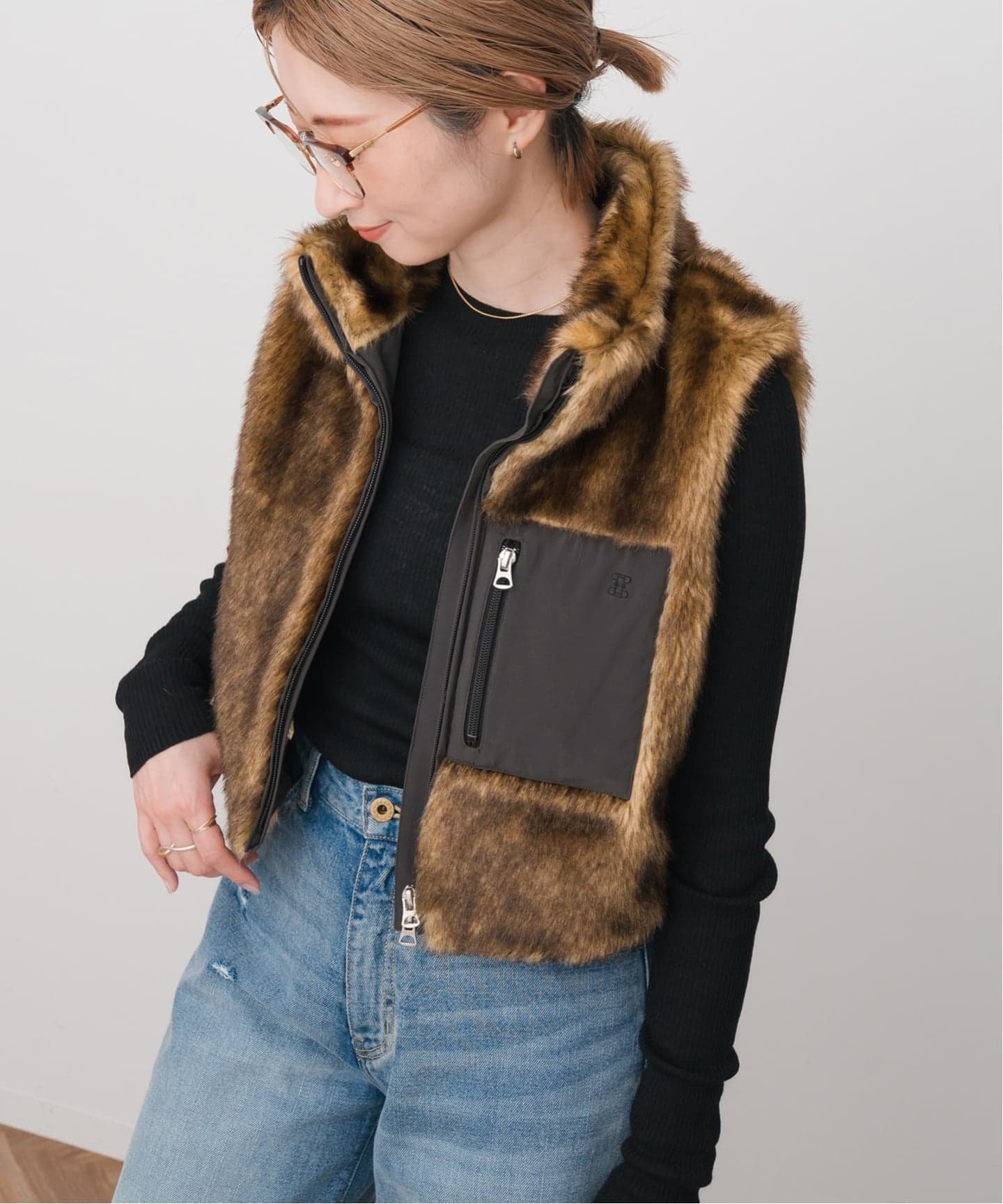 【スピック&スパン/Spick & Span】のTICCA / ティッカ ミンクファーベスト インテリア・キッズ・メンズ・レディースファッション・服の通販 founy(ファニー) 　ファッション　Fashion　レディースファッション　Fashion for Women　アウター　Coat / Outerwear Collection　トップス・カットソー　Cut & Sew Tops　ベスト&ジレ / 重ね着スタイル　Vests & Gilets　ブラウン|ID: prp329100004688772 ipo3291000000033862159