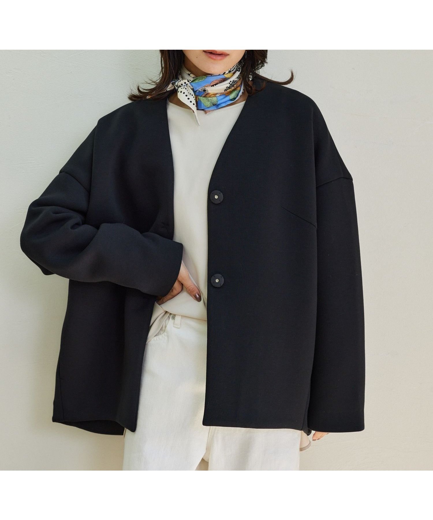 【バンヤードストーム/BARNYARDSTORM】のダンボールジャケット【WEB限定】 インテリア・キッズ・メンズ・レディースファッション・服の通販 founy(ファニー) ファッション Fashion レディースファッション Fashion for Women アウター Coat / Outerwear Collection レディースジャケット・軽アウター Jackets おすすめ Recommended / Our Picks インナー Innerwear シンプル Simple, Minimal ジャケット Jacket, Outerwear スタイリッシュ Stylish, Fashionable タートルネック Turtleneck, High Neck デニム Denim, Jeans Material ボーダー Border, Stripe リラックス Relax, Relaxed Fit ブラック19|ID: prp329100004688834 ipo3291000000034509012