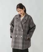 【グローバルワーク/GLOBAL WORK】の軽やかストレッチ襟2WAYミドルコート/499658 ミドルグレーチェック16|ID:prp329100004688865