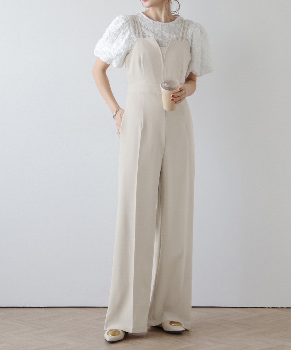 【ラジュール/Lajour】のキャミワンピース/サロペット インテリア・キッズ・メンズ・レディースファッション・服の通販 founy(ファニー) 　ファッション　Fashion　レディースファッション　Fashion for Women　ワンピース　Dresses　キャミソールワンピース　Camisole Dresses　サロペット&オールインワン　Dungarees & Jumpsuit Styles　キャミワンピース　Cami Dress, Slip Dress　サロペット　Overalls, Salopette　トレンド　Trend, Trending Now　ビスチェ　Bustier, Corset Top　ベージュサロペット|ID: prp329100004688885 ipo3291000000033863195