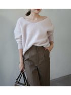 【アニュアンス/anuans】のラクーンフォックス2wayネックプルオーバー 人気、トレンドファッション・服の通販 founy(ファニー) ファッション Fashion レディースファッション Fashion for Women トップス・カットソー Cut & Sew Tops カジュアルプルオーバー・ニットトップス Pullovers & Knit Tops / Casual Pullovers おすすめ Recommended / Our Picks デコルテ Décolleté, Neckline デニム Denim, Jeans Material thumbnail PINK|ID: prp329100004688959 ipo3291000000033863897