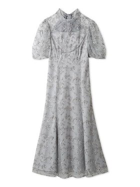 【セルフォード/CELFORD】のバックリボンスモールフラワードレス 人気、トレンドファッション・服の通販 founy(ファニー) ファッション Fashion レディースファッション Fashion for Women ワンピース Dresses フォーマル・パーティードレス・結婚式用ドレス Elegant & Casual Dresses スリーブ Sleeve, Long Sleeve / Short Sleeve チュール Tulip, Tulip Motif ドレス Dress, One-Piece ハイネック High Neck, Mock Neck バランス Balance, Style Balance ヨーク Yoke, Yoke Design リボン Ribbon, Bow ロング Long, Long-Length エレガント 上品 Elegant |ID:prp329100004688990