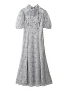 【セルフォード/CELFORD】のバックリボンスモールフラワードレス 人気、トレンドファッション・服の通販 founy(ファニー) ファッション Fashion レディースファッション Fashion for Women ワンピース Dresses フォーマル・パーティードレス・結婚式用ドレス Elegant & Casual Dresses スリーブ Sleeve, Long Sleeve / Short Sleeve チュール Tulip, Tulip Motif ドレス Dress, One-Piece ハイネック High Neck, Mock Neck バランス Balance, Style Balance ヨーク Yoke, Yoke Design リボン Ribbon, Bow ロング Long, Long-Length エレガント 上品 Elegant thumbnail LGRY[005]|ID: prp329100004688990 ipo3291000000033864114