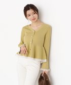 【プロポーション ボディドレッシング/PROPORTION BODY DRESSING】のシアー切り替えペプラムニット 人気、トレンドファッション・服の通販 founy(ファニー) ファッション Fashion レディースファッション Fashion for Women トップス・カットソー Cut & Sew Tops ニット Knit Tops & Sweaters シアー Sheer, See-Through フロント Front, Front Design ペプラム Peplum, Flared Hem ロング Long, Long-Length thumbnail イエロー|ID: prp329100004689021 ipo3291000000033972951