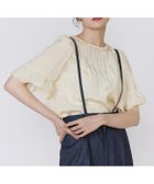【マーリエ ル カセット/Maglie le cassetto】のシャドーストライプレースブラウス 人気、トレンドファッション・服の通販 founy(ファニー) ファッション Fashion レディースファッション Fashion for Women トップス・カットソー Cut & Sew Tops シャツ・ブラウス・オフィスカジュアル Elegant Blouses & Button-Ups シャドー Shadow, Subtle Pattern スカラップ Scallop, Scalloped Edge ストライプ Stripe, Striped Pattern スマート Smart, Elegant バランス Balance, Style Balance フェミニン Feminine, Girly フリル Frill, Ruffle レース Lace, Lace Fabric 夏 Summer エレガント 上品 Elegant thumbnail イエロー|ID: prp329100004689133 ipo3291000000034003971
