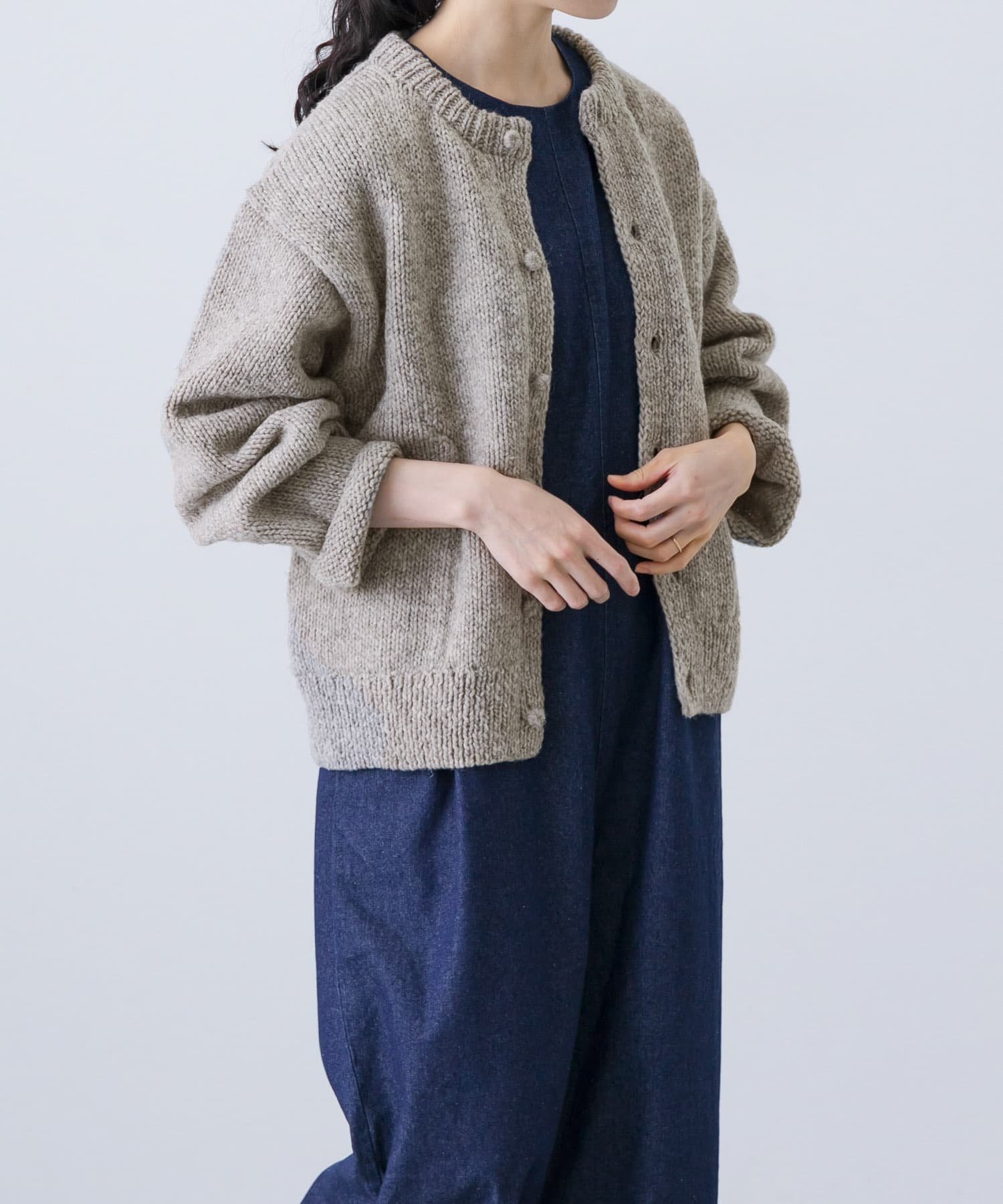 【かぐれ/kagure / URBAN RESEARCH】の『2サイズ展開』ペルーニットカーディガン インテリア・キッズ・メンズ・レディースファッション・服の通販 founy(ファニー) 　ファッション　Fashion　レディースファッション　Fashion for Women　トップス・カットソー　Cut & Sew Tops　ニット　Knit Tops & Sweaters　カーディガン・羽織り　Layered Style Cardigans　カーディガン　Cardigan, Knitwear　定番　Standard, Basic Item　ポケット　Pocket, Pocket Detail　冬　Winter / This Winter　A/W・秋冬　Autumn/Winter　おすすめ　Recommended / Our Picks　2025年　2025　2025-2026秋冬・A/W　Autumn/Winter 2025–26 AW25–26　GRAY|ID: prp329100004689162 ipo3291000000033865509