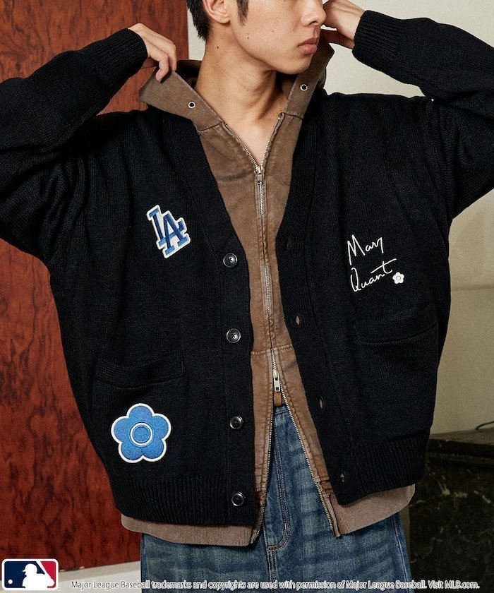 【フリークスストア/FREAK'S STORE】のMLB×MARY QUANT PATCH KNIT CARDIGAN /ロゴパッチニットカーディガン 25AW 人気、トレンドファッション・服の通販 founy(ファニー) ファッション Fashion レディースファッション Fashion for Women トップス・カットソー Cut & Sew Tops ニット Knit Tops & Sweaters カーディガン・羽織り Layered Style Cardigans 2025年 2025 2025-2026秋冬・A/W Autumn/Winter 2025–26 AW25–26 冬 Winter / This Winter A/W・秋冬 Autumn/Winter other-1|ID: prp329100004689172 ipo3291000000034449613